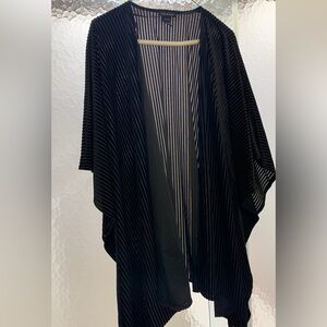 Lane Bryant Black Tunic Caftan One size fits all NWOT Velvet and Shear stripes
